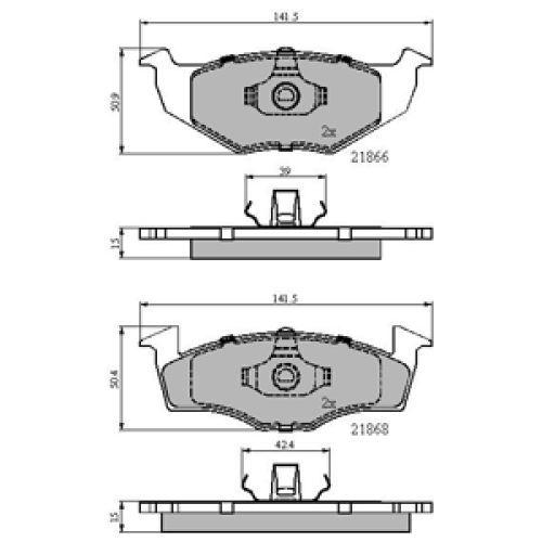 DriveTec Brake Pads DBPPAD1249