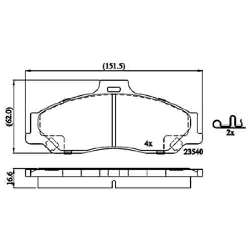 DriveTec Brake Pads DBPPAD1555