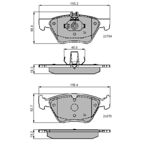 DriveTec Brake Pads DBPPAD1589