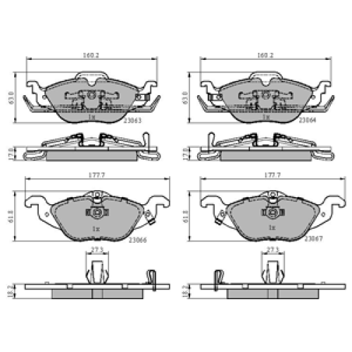DriveTec Brake Pads DBPPAD1673