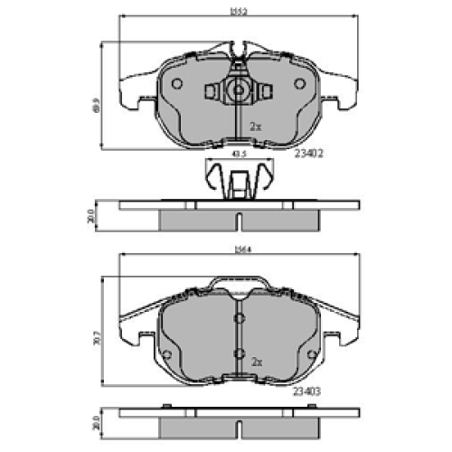 DriveTec Brake Pads DBPPAD1723