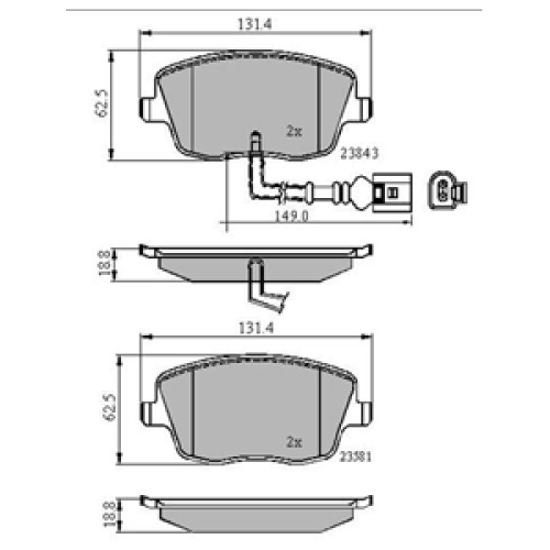 DriveTec Brake Pads DBPPAD1754