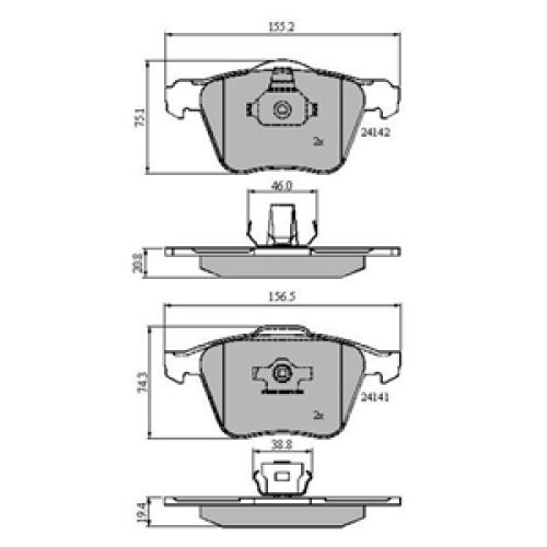 DriveTec Brake Pads DBPPAD1821