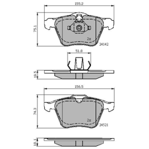 DriveTec Brake Pads DBPPAD1968