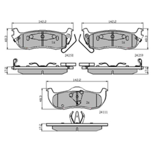 DriveTec Brake Pads DBPPAD1975