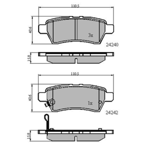 DriveTec Brake Pads DBPPAD2016