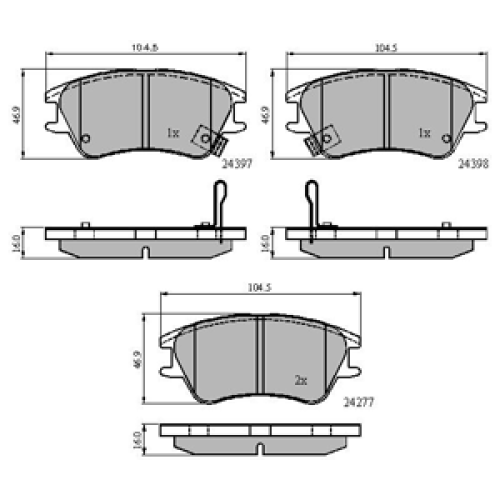 DriveTec Brake Pads DBPPAD2062