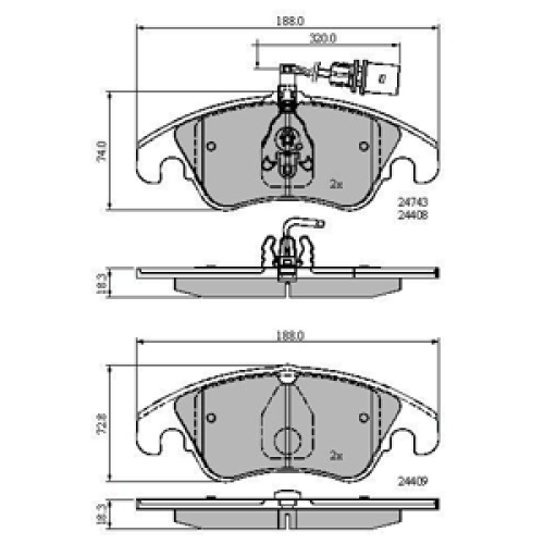 DriveTec Brake Pads DBPPAD2077