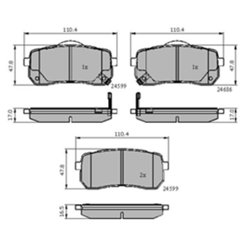 DriveTec Brake Pads DBPPAD2095
