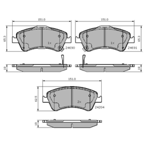DriveTec Brake Pads DBPPAD2104
