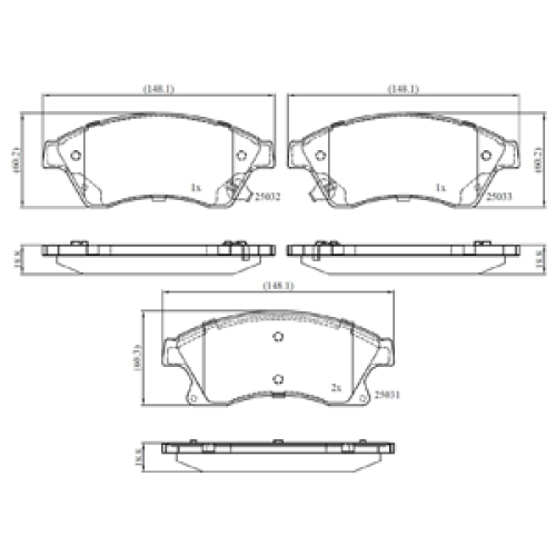 DriveTec Brake Pads DBPPAD2142