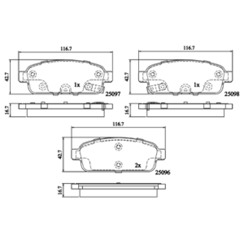 DriveTec Brake Pads DBPPAD2167
