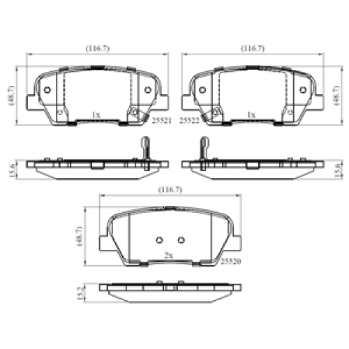 DriveTec Brake Pads DBPPAD2202
