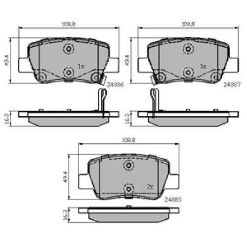 DriveTec Brake Pads DBPPAD2206