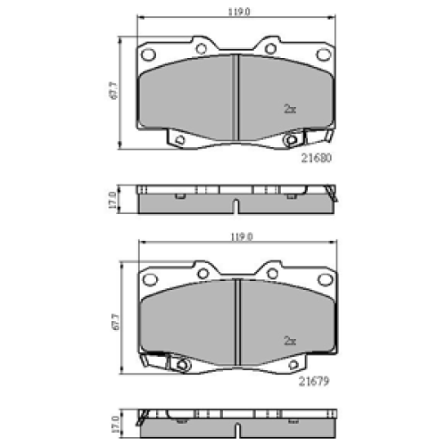 DriveTec Brake Pads DBPPAD2242