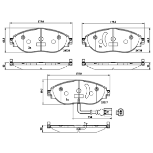 DriveTec Brake Pads DBPPAD2250