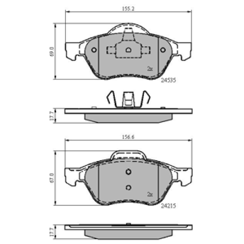 DriveTec Brake Pads DBPPAD2252