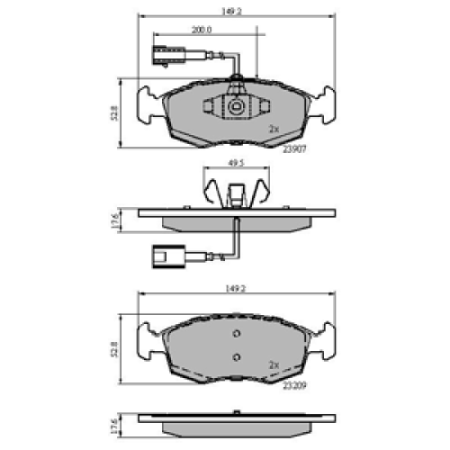 DriveTec Brake Pads DBPPAD2288