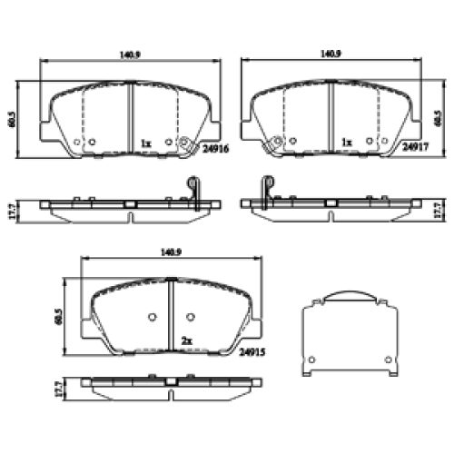 DriveTec Brake Pads DBPPAD2477