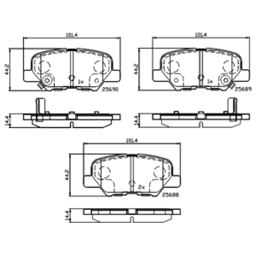 DriveTec Brake Pads DBPPAD2501