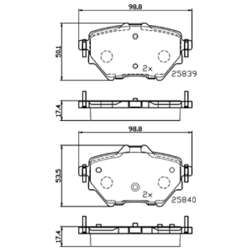 DriveTec Brake Pads DBPPAD2505