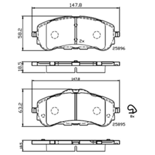 DriveTec Brake Pads DBPPAD2506