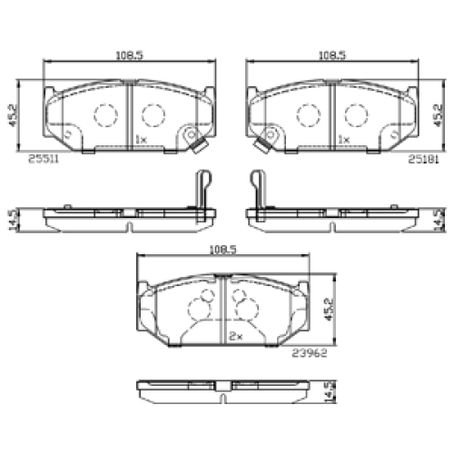 DriveTec Brake Pads DBPPAD3544