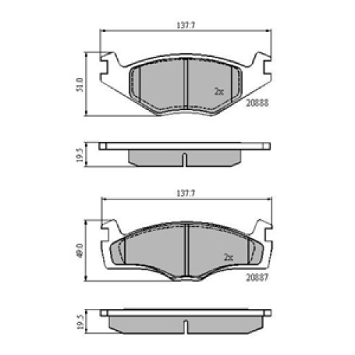 DriveTec Brake Pads DBPPAD421