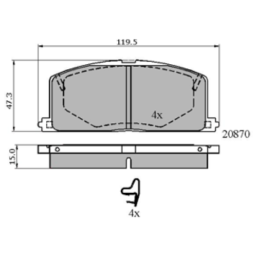 DriveTec Brake Pads DBPPAD460