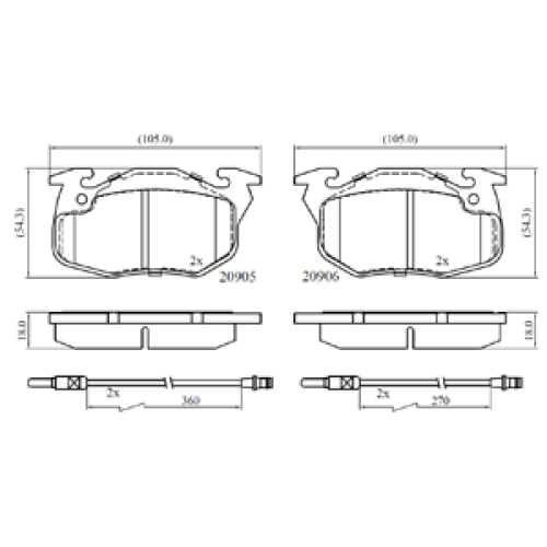 DriveTec Brake Pads DBPPAD696