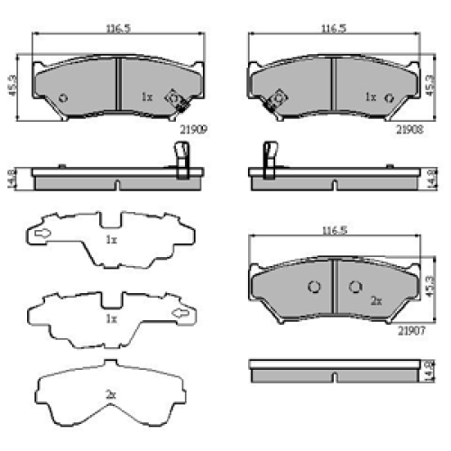 DriveTec Brake Pads DBPPAD967